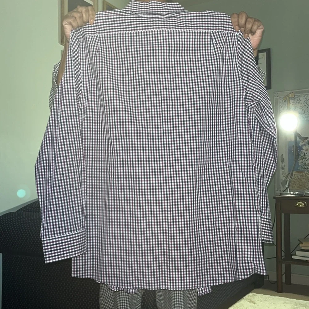 Tommy Hilfiger Slim Fit Checker Print Oxford - Picture 2 of 6